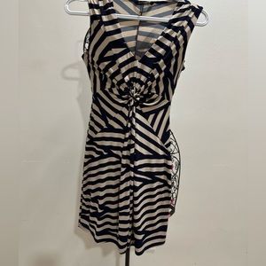 Everyday dress blue with beige stripes
